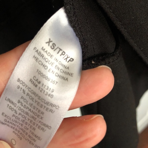 Dynamite open black blazer vest pockets xs - Picture 2 of 5